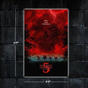 Stranger Things season 5 poster - 11x17 wall art print merch gift netflix series